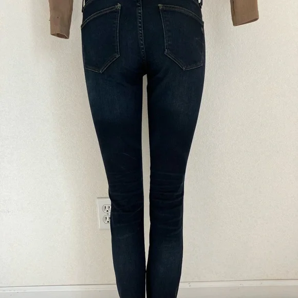 MADEWELL skinny skinny CROP dark BLUE denim JEANS w/stretch VERY NICE! - Picture 7 of 13